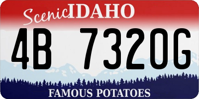 ID license plate 4B7320G