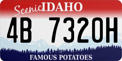 ID license plate 4B7320H