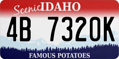 ID license plate 4B7320K