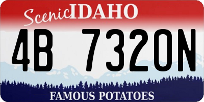 ID license plate 4B7320N
