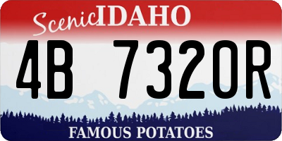 ID license plate 4B7320R