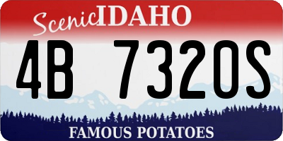 ID license plate 4B7320S