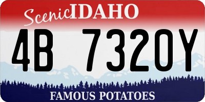 ID license plate 4B7320Y