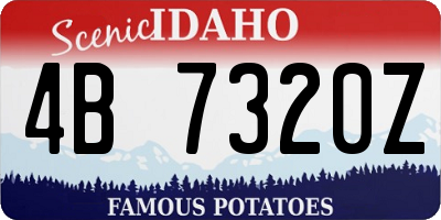 ID license plate 4B7320Z