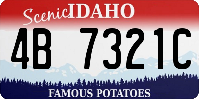 ID license plate 4B7321C