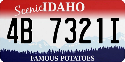 ID license plate 4B7321I