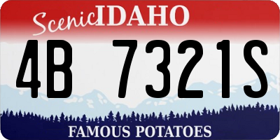 ID license plate 4B7321S