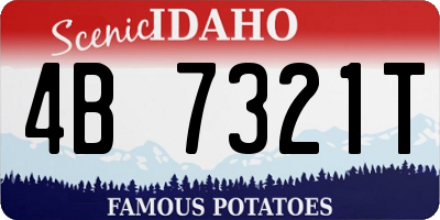 ID license plate 4B7321T