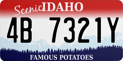 ID license plate 4B7321Y