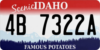 ID license plate 4B7322A