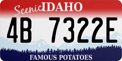 ID license plate 4B7322E