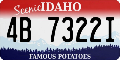 ID license plate 4B7322I