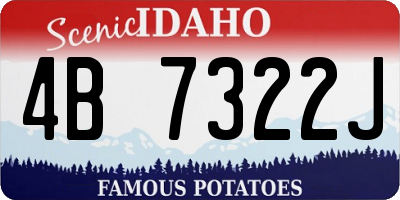 ID license plate 4B7322J