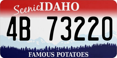 ID license plate 4B7322O