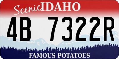 ID license plate 4B7322R