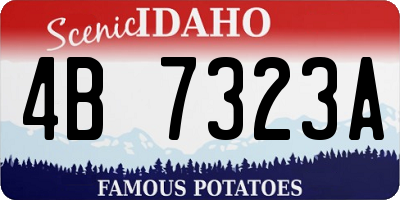 ID license plate 4B7323A