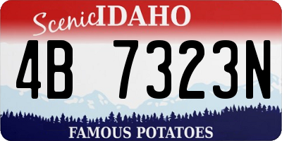 ID license plate 4B7323N