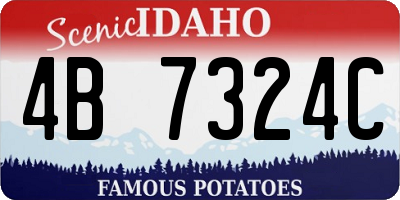 ID license plate 4B7324C