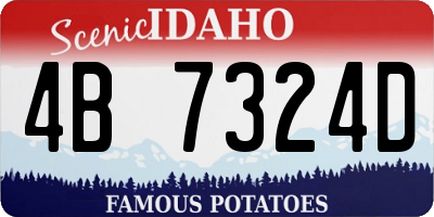 ID license plate 4B7324D