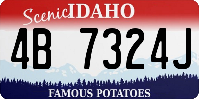 ID license plate 4B7324J