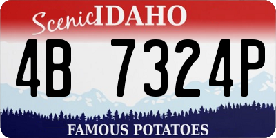 ID license plate 4B7324P