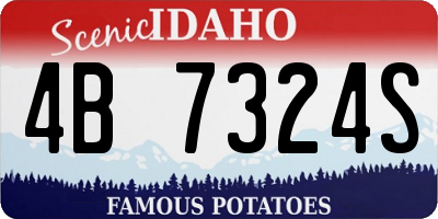 ID license plate 4B7324S