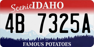 ID license plate 4B7325A