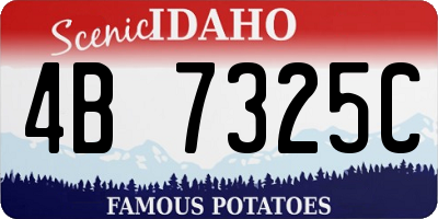 ID license plate 4B7325C