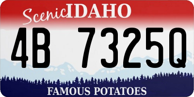 ID license plate 4B7325Q