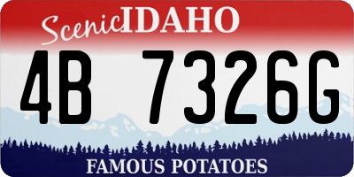 ID license plate 4B7326G