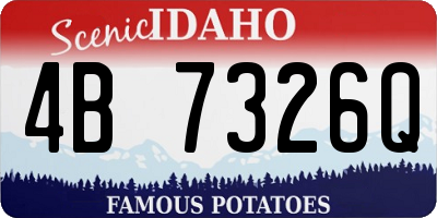 ID license plate 4B7326Q