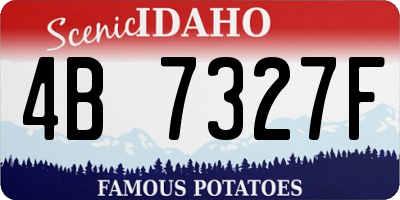 ID license plate 4B7327F