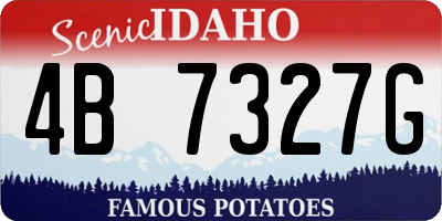 ID license plate 4B7327G