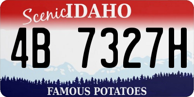 ID license plate 4B7327H