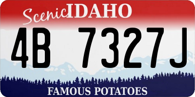 ID license plate 4B7327J
