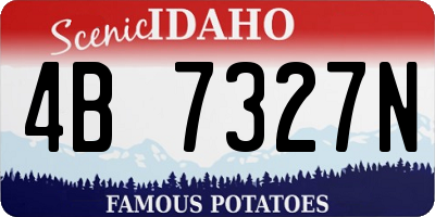 ID license plate 4B7327N