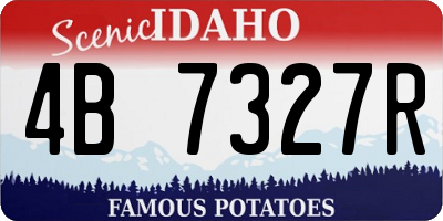 ID license plate 4B7327R