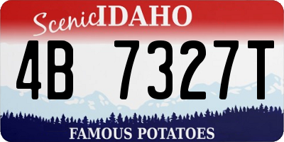 ID license plate 4B7327T