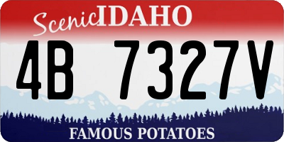ID license plate 4B7327V