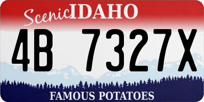 ID license plate 4B7327X