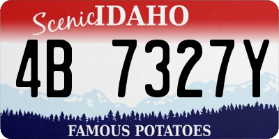 ID license plate 4B7327Y