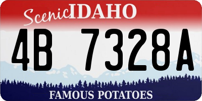 ID license plate 4B7328A