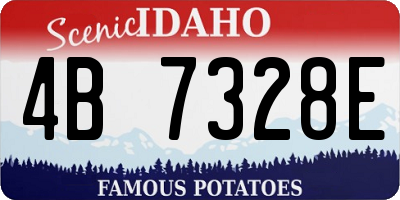 ID license plate 4B7328E