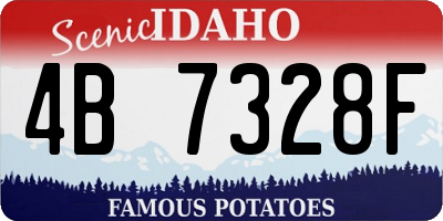 ID license plate 4B7328F