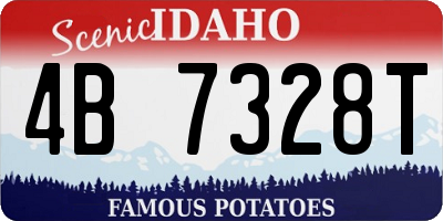 ID license plate 4B7328T