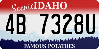 ID license plate 4B7328U
