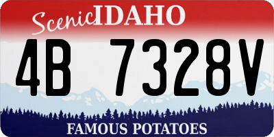 ID license plate 4B7328V