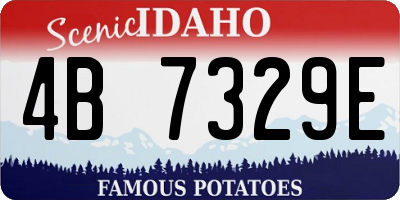 ID license plate 4B7329E