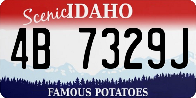 ID license plate 4B7329J