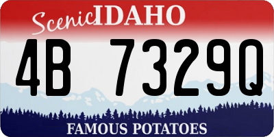 ID license plate 4B7329Q